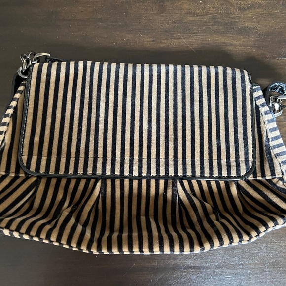 Vintage Fendi Leather & Velvet Striped & Leopard Shoulder Bag - Picture 6 of 10